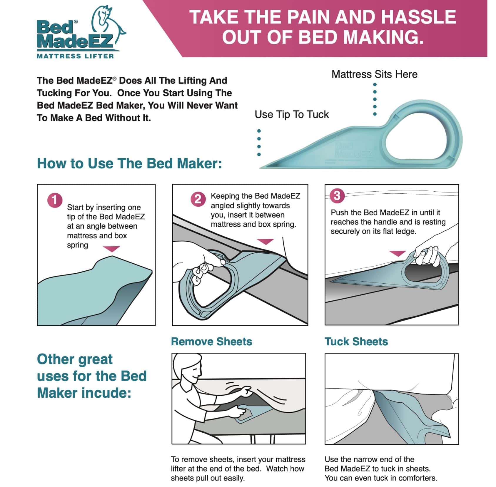 Pack de 2- Herramienta Elevadora de Colchón Original Bed - Imagen 4