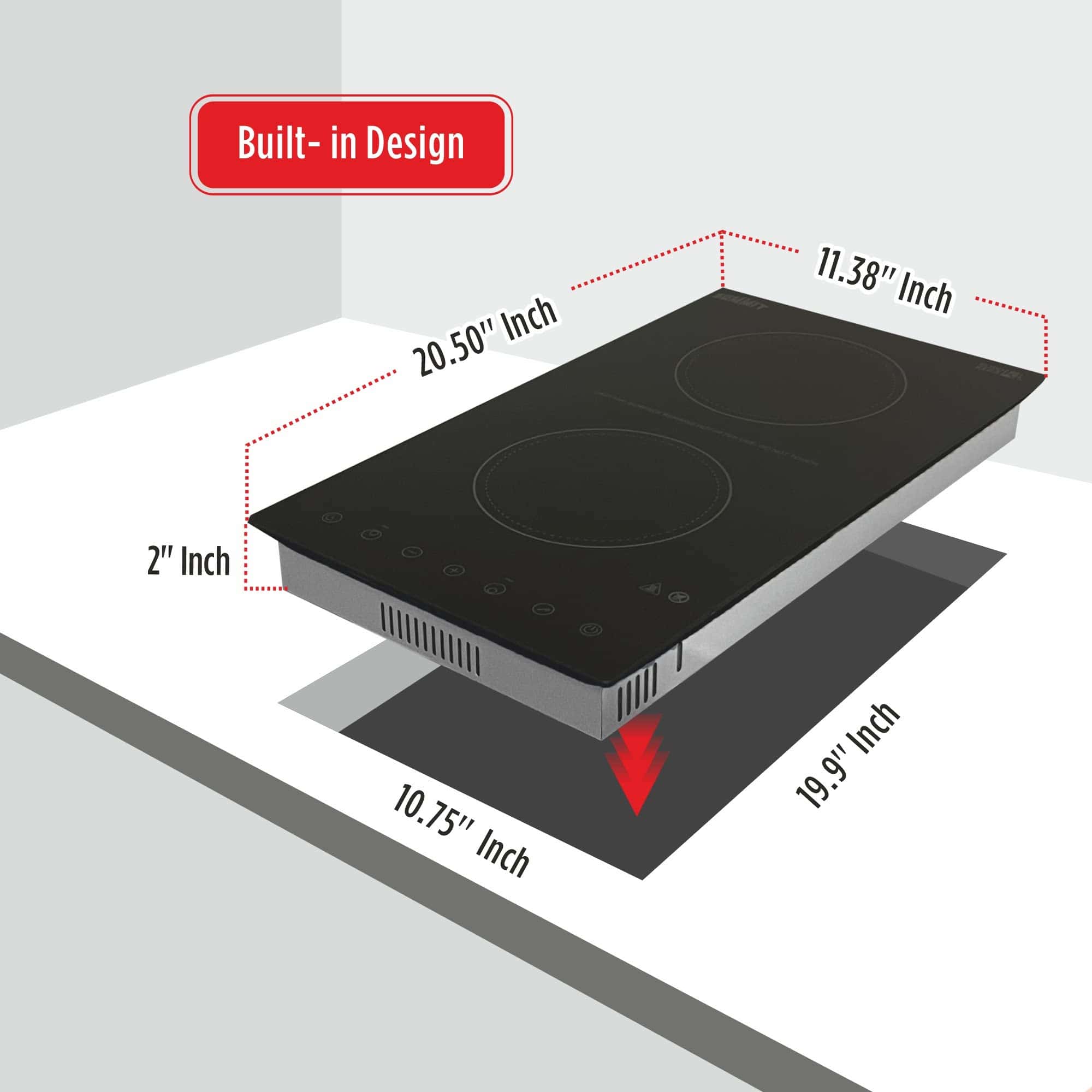 Summit CR2B15T1B 12" Ancho 115V 2 Quemadores Radiantes, - Imagen 4