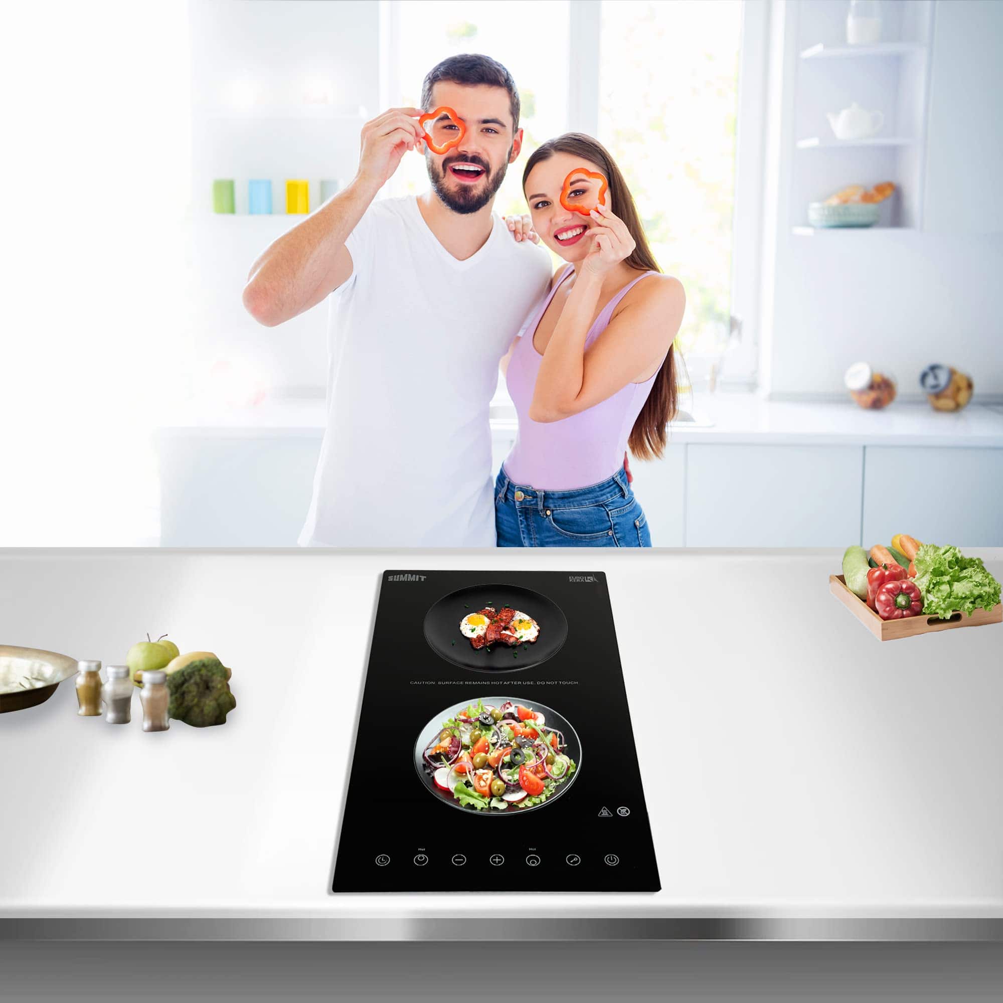 Summit CR2B15T1B 12" Ancho 115V 2 Quemadores Radiantes, - Imagen 6