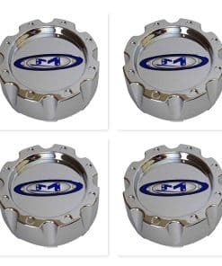 Juego de 4 tapas centrales cromadas para ruedas Moto Metal