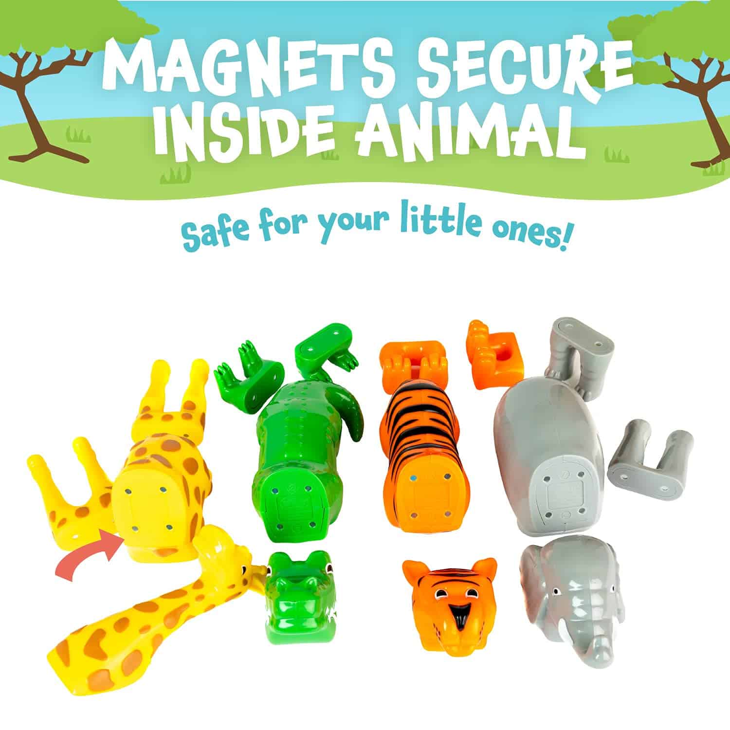 Set de Juego de Animales de la Jungla Magnetic Mix or - Imagen 5