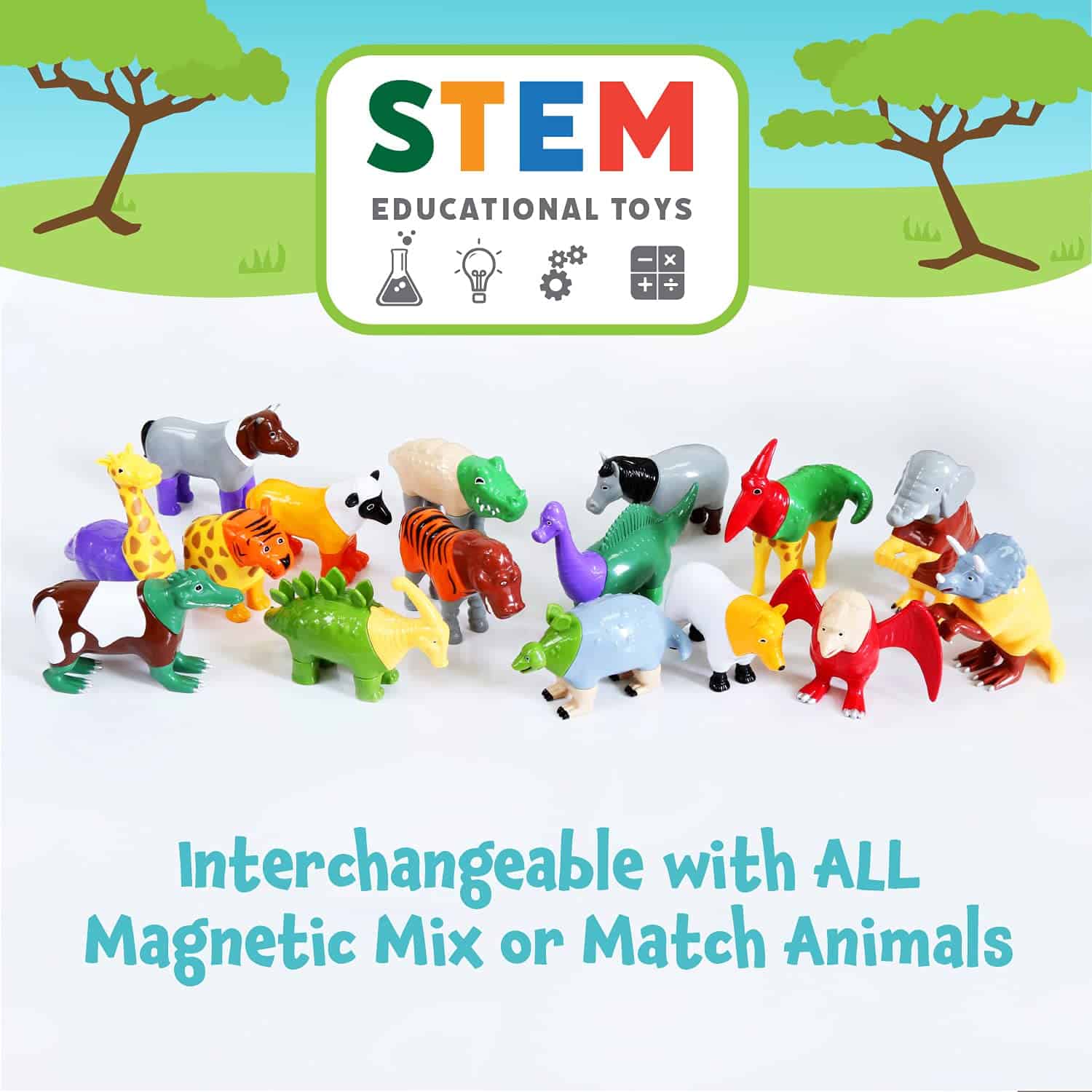 Set de Juego de Animales de la Jungla Magnetic Mix or - Imagen 7