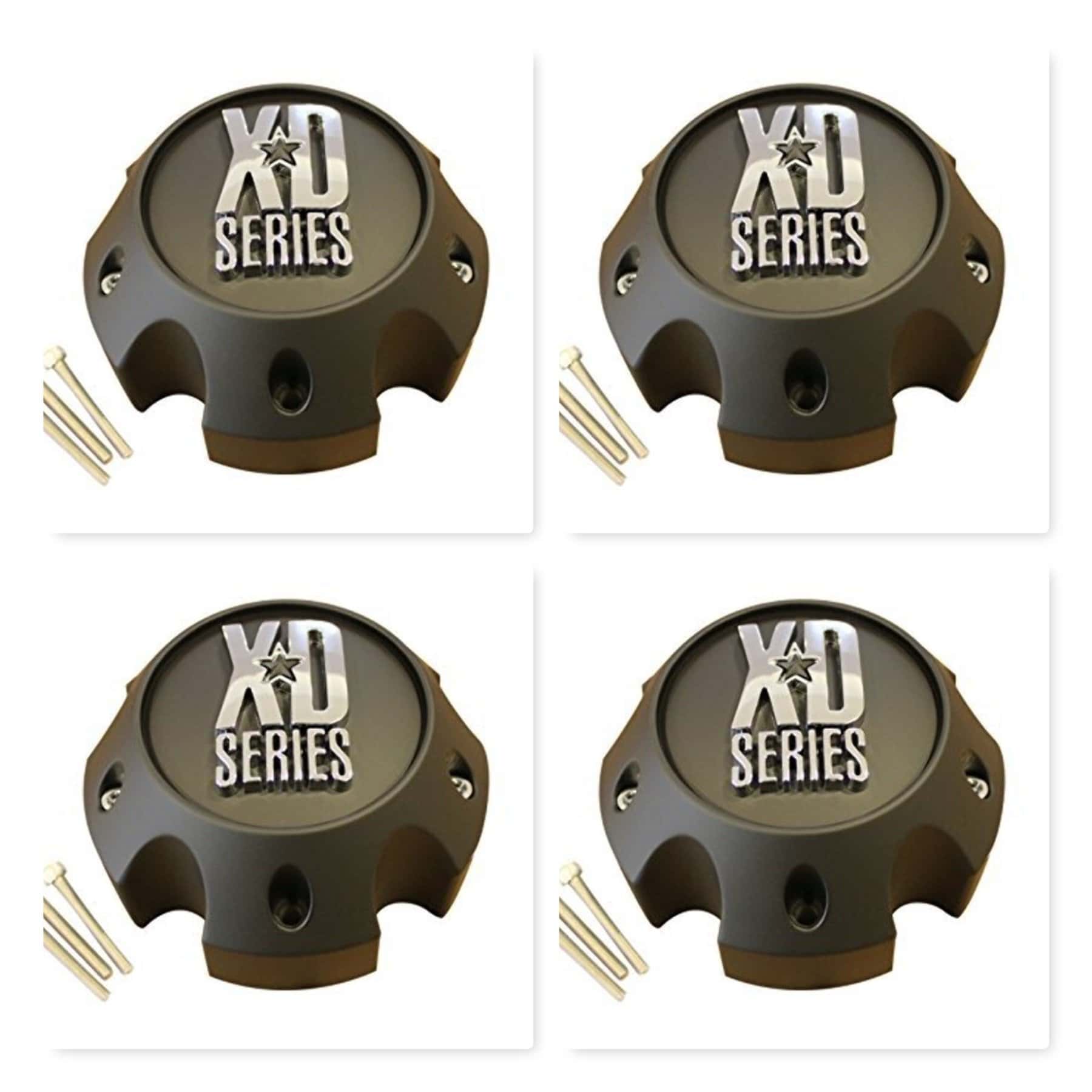 Set de 4 Tapacubos para Rueda de Llanta Mate Negros KMC XD
