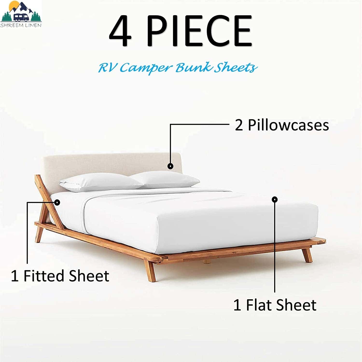 Juego de Sábanas de Microfibra para RV, 72x80 Cama King, - Imagen 7