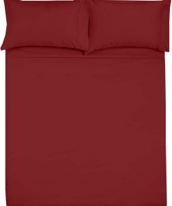 Juego de sábanas de microfibra Shreem Linen -Burgundy