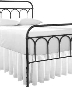 Falda de cama plisada tamaño King - Falda de cama con