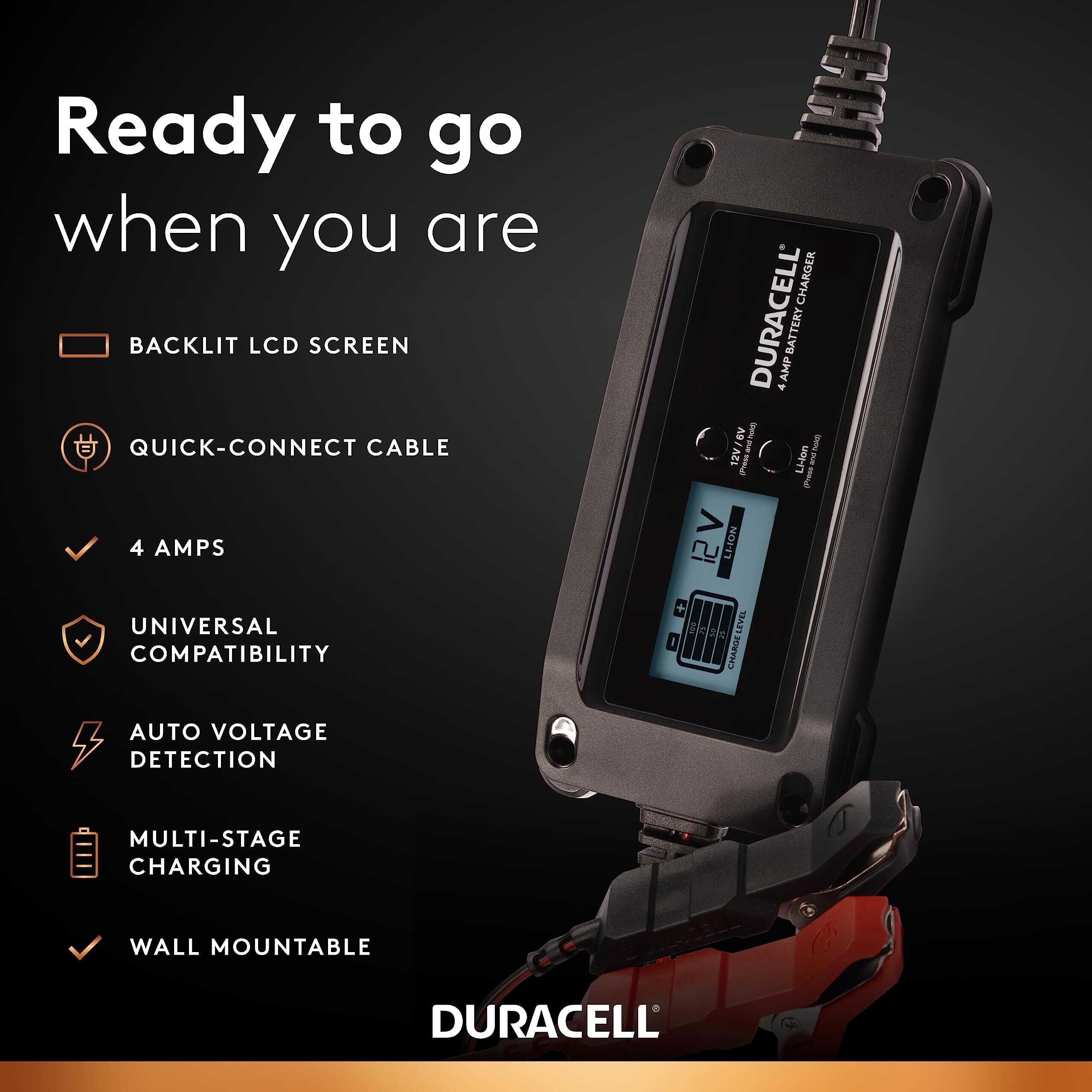 Cargador Mantenedor de Batería Duracell DRMC4A de 4 - Imagen 4