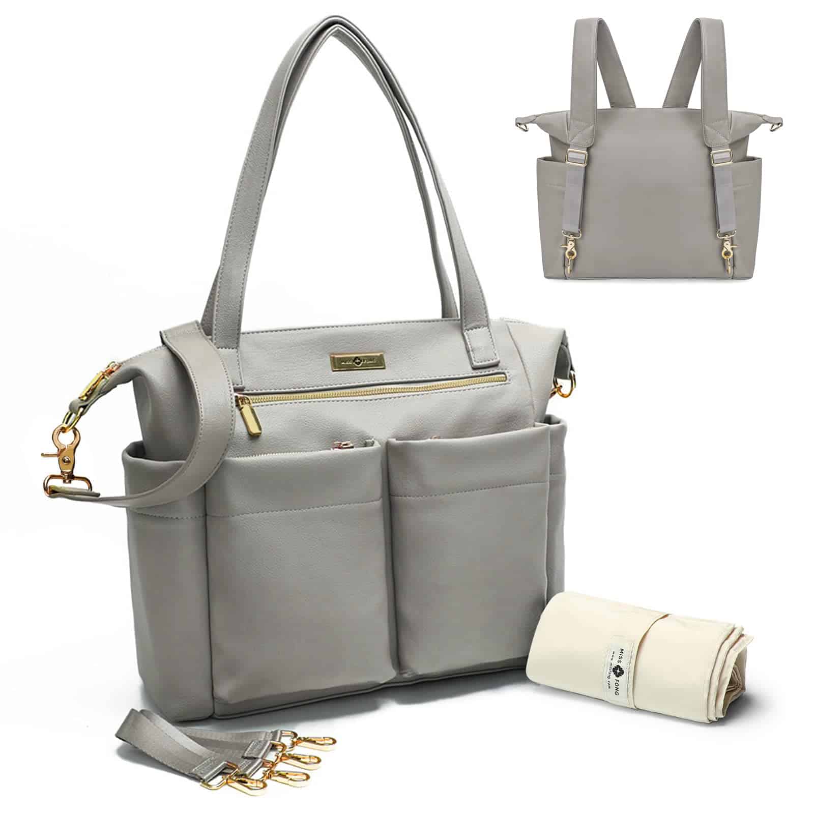 Bolso de Pañales Miss Fong - Bolso de Bebé de Cuero,