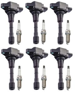 ENA Juego de 6 Bujías de Iridio y 6 Pack de Bobina de