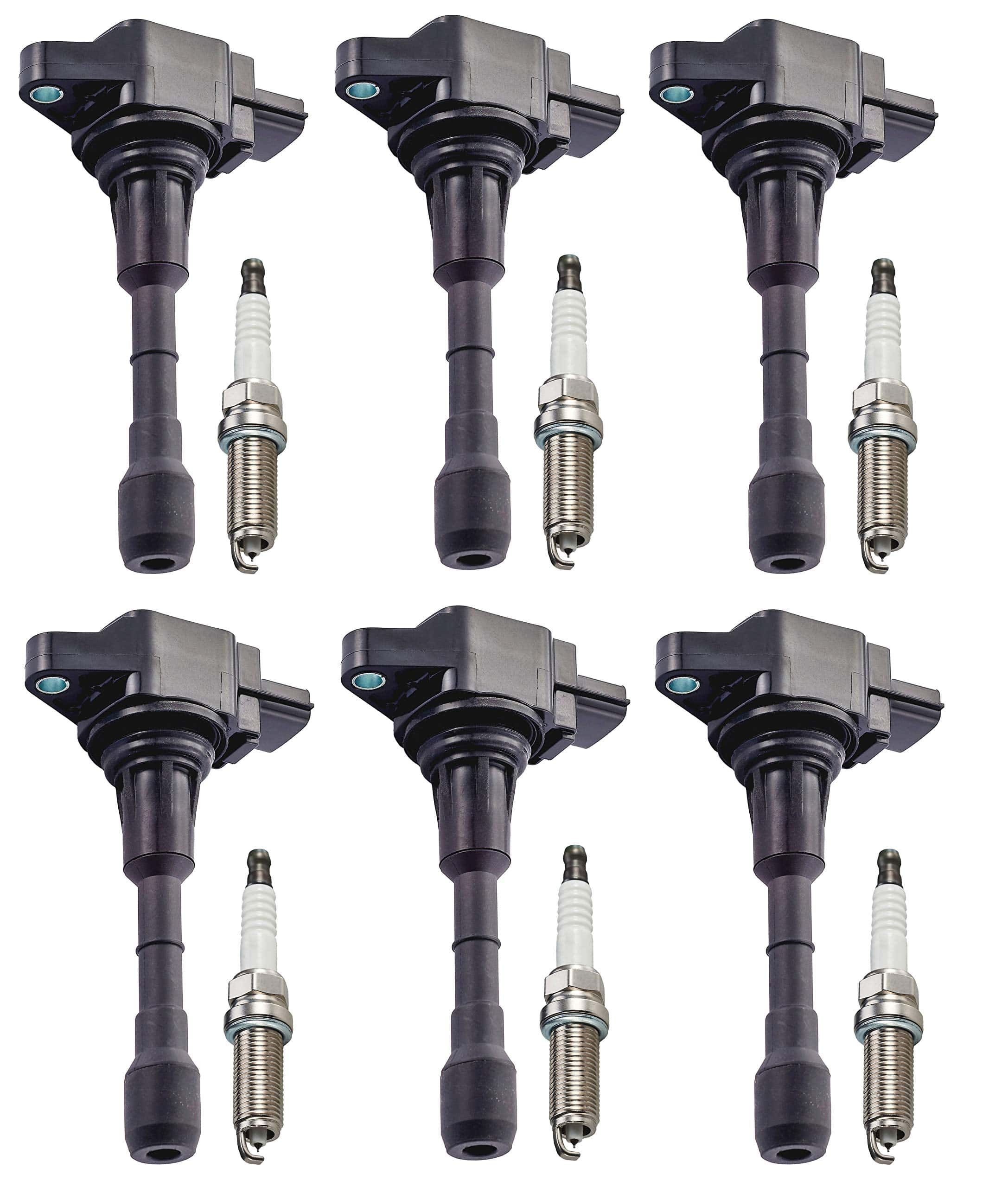 ENA Juego de 6 Bujías de Iridio y 6 Pack de Bobina de