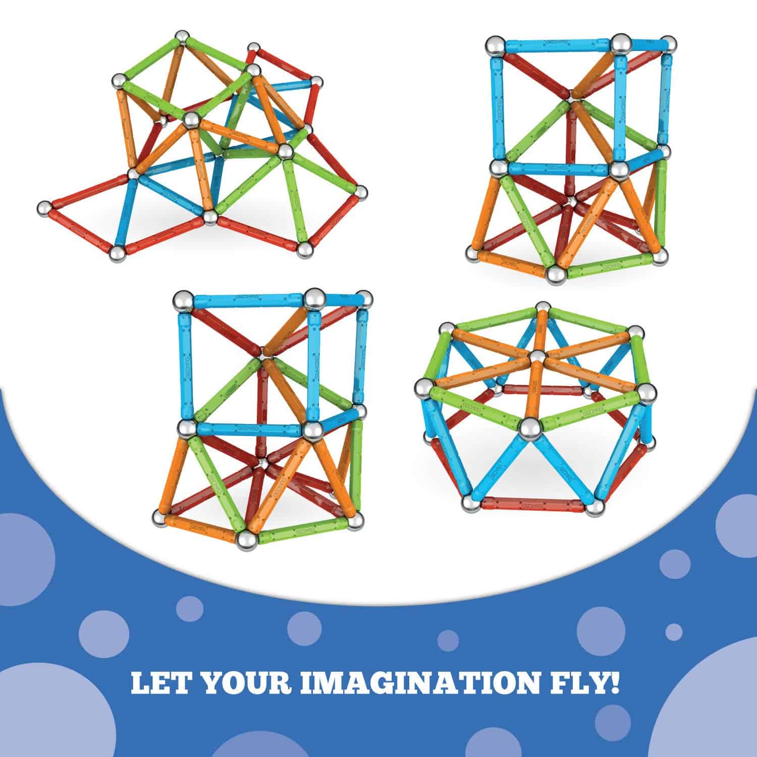 Set de construcción de varillas y bolas magnéticas GEOMAG | - Imagen 6