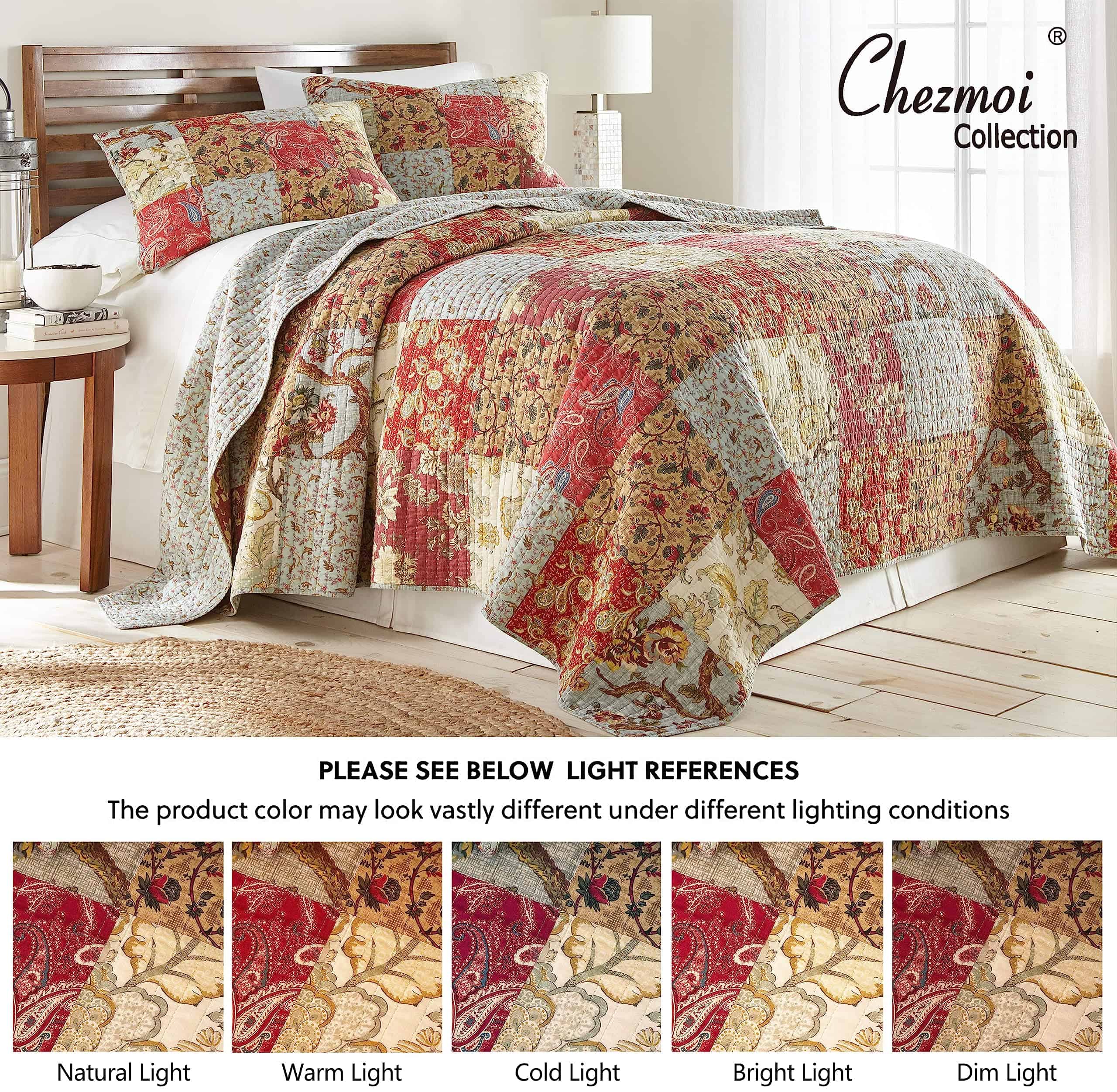 Juego de Edredón Chezmoi Collection Leslie de 3 Piezas con - Imagen 9