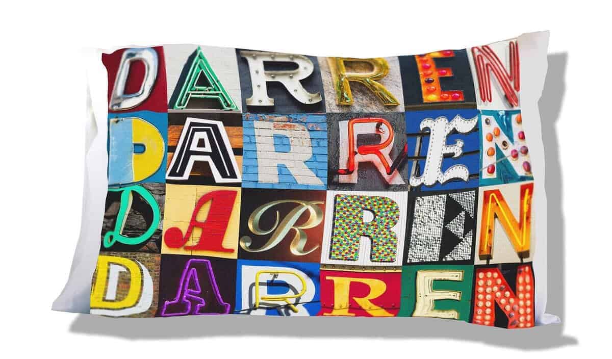 Funda de Almohada Personalizada con el Nombre DARREN -