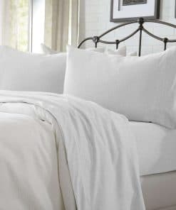 Juego de Sábana de 4 Piezas de Talla Queen de Algodón