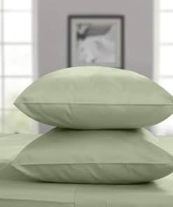 Funda de Almohada de Lujo Threadmill Queen -Verde Salvia