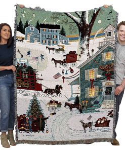 Manta de Navidad Cape Cod Christmas de Pure Country Weavers