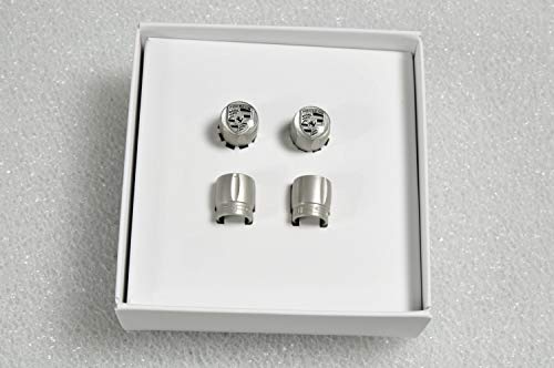 Tapacápsulas de válvula de tapa plateada Porsche - Imagen 4