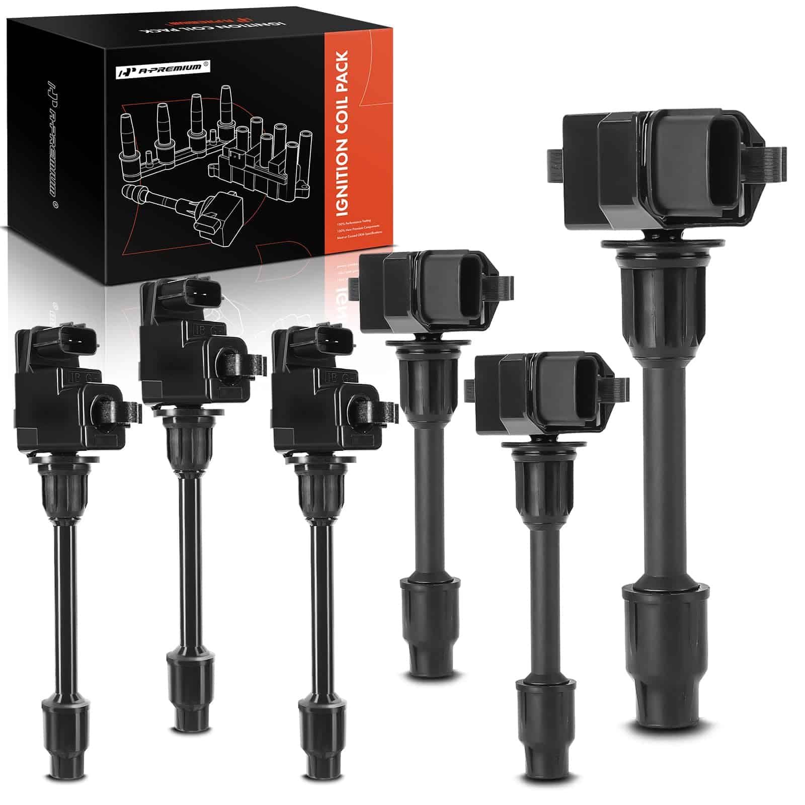 Set de 6 bobinas de encendido Compatible con Nissan Maxima