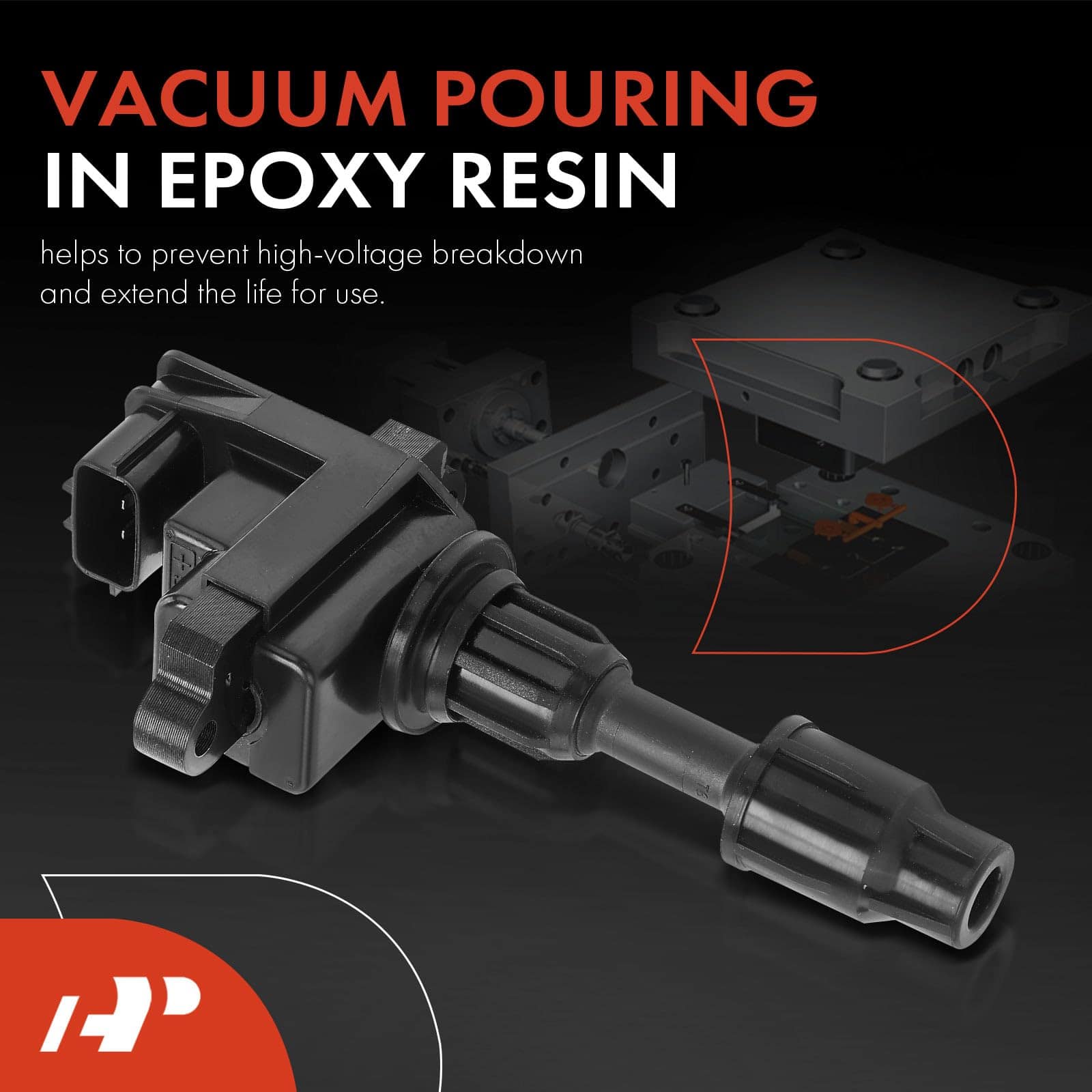 Juego de 4 bobinas de encendido del motor A-Premium - Imagen 4