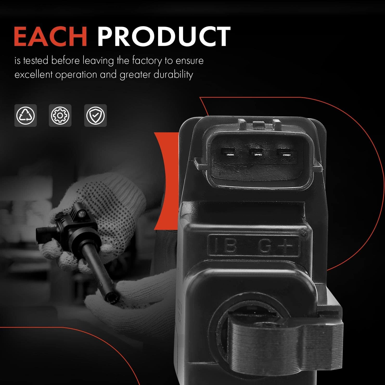 Juego de 4 bobinas de encendido del motor A-Premium - Imagen 7