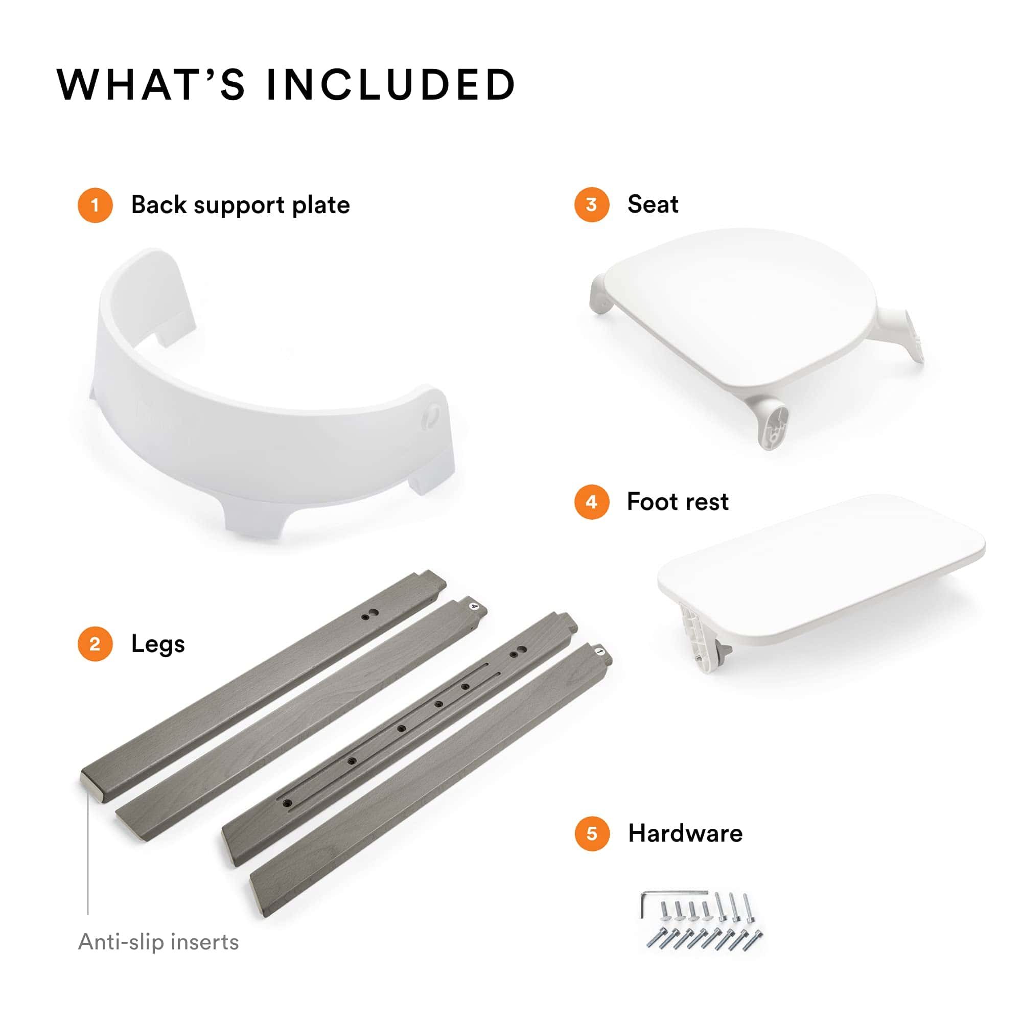 Silla Stokke Steps - Patas Grises Neblinosas y Asiento - Imagen 4