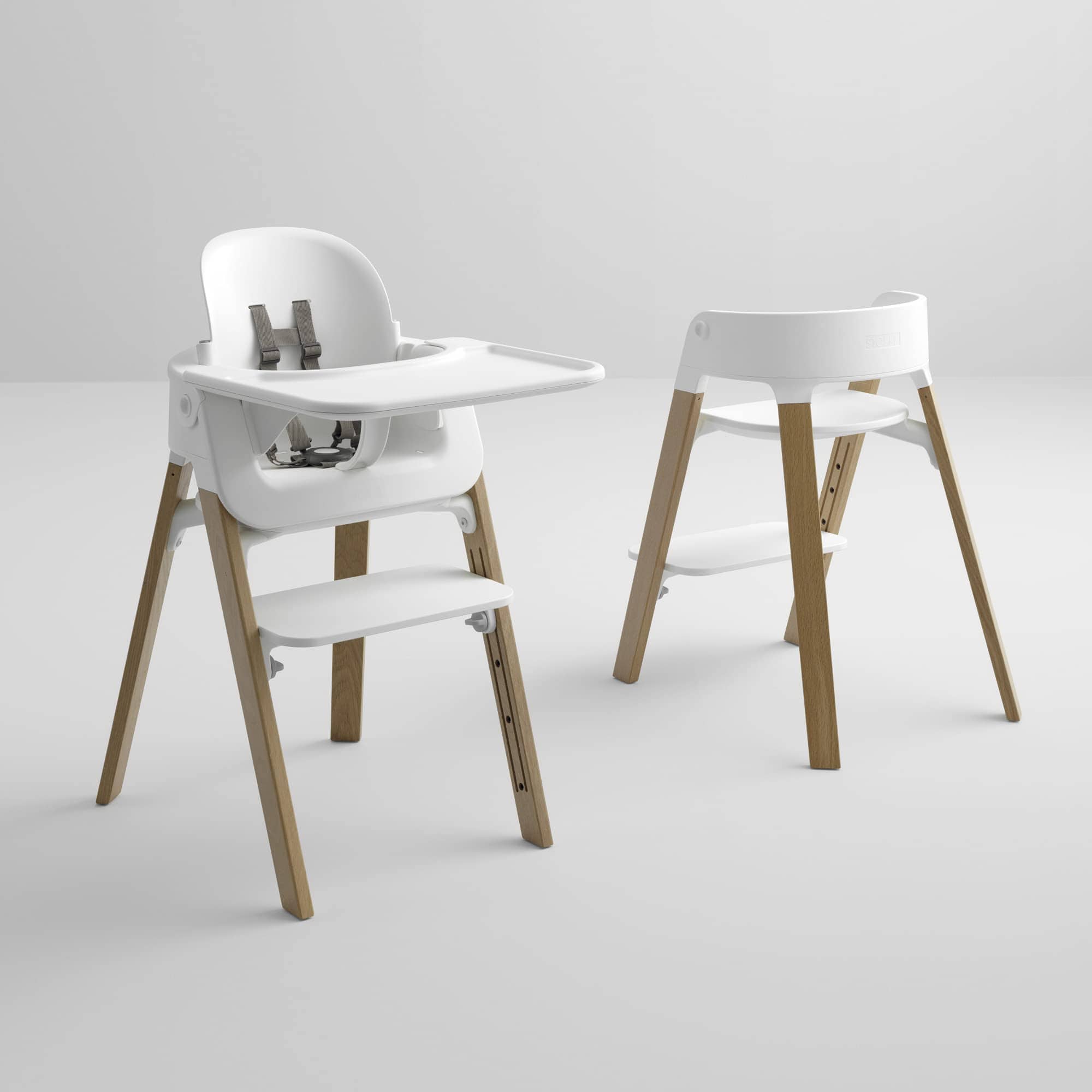 Silla Stokke Steps - Patas Grises Neblinosas y Asiento - Imagen 8