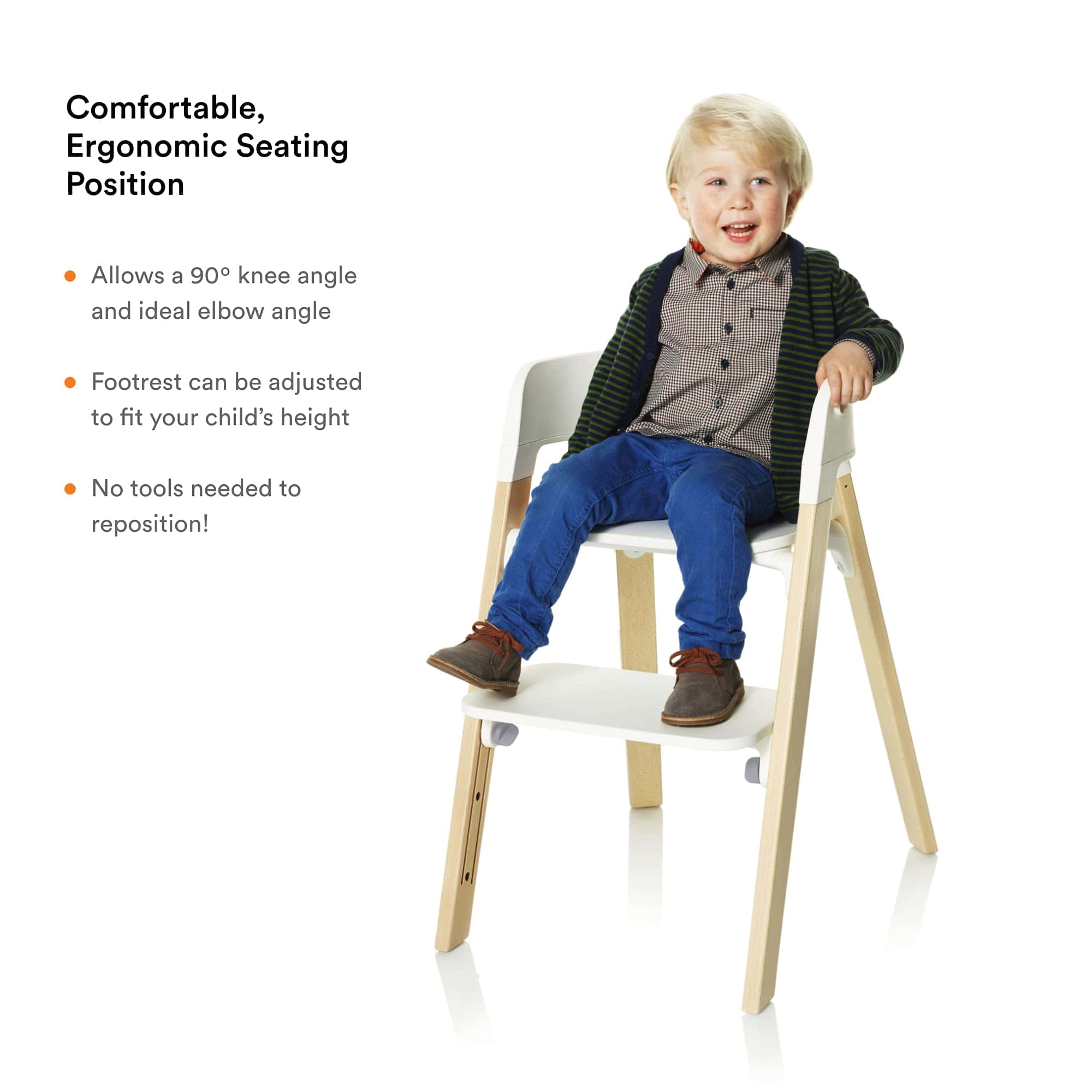 Silla Stokke Steps - Patas Grises Neblinosas y Asiento - Imagen 6