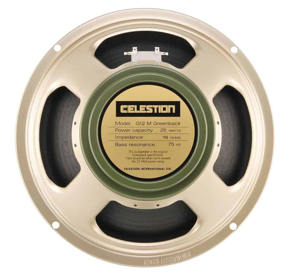 Altavoz de guitarra Celestion G12M Greenback de 12 pulgadas