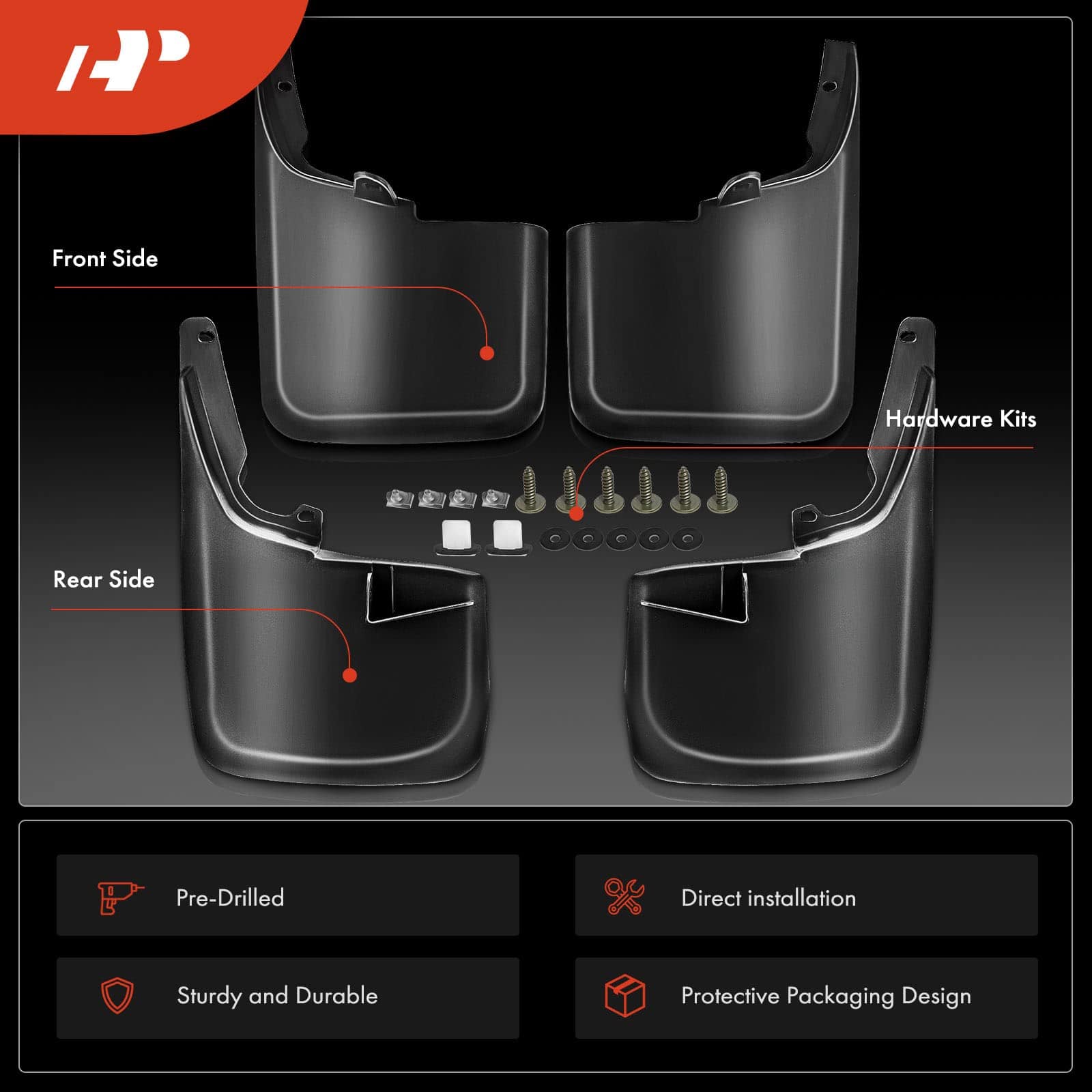 Conjunto de 4PCS de Protectores de Salpicaduras de Barro - Imagen 4