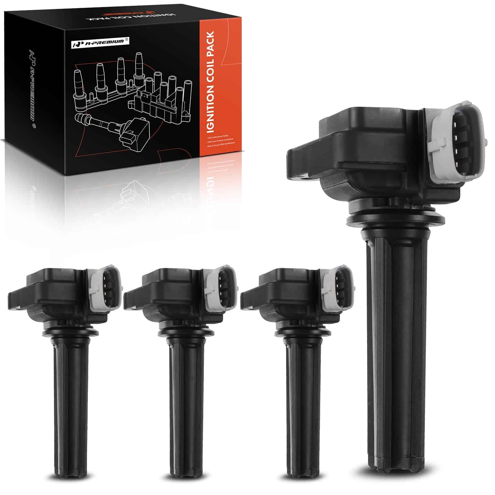Pack de 4 Bobinas de Encendido del Motor Compatible con
