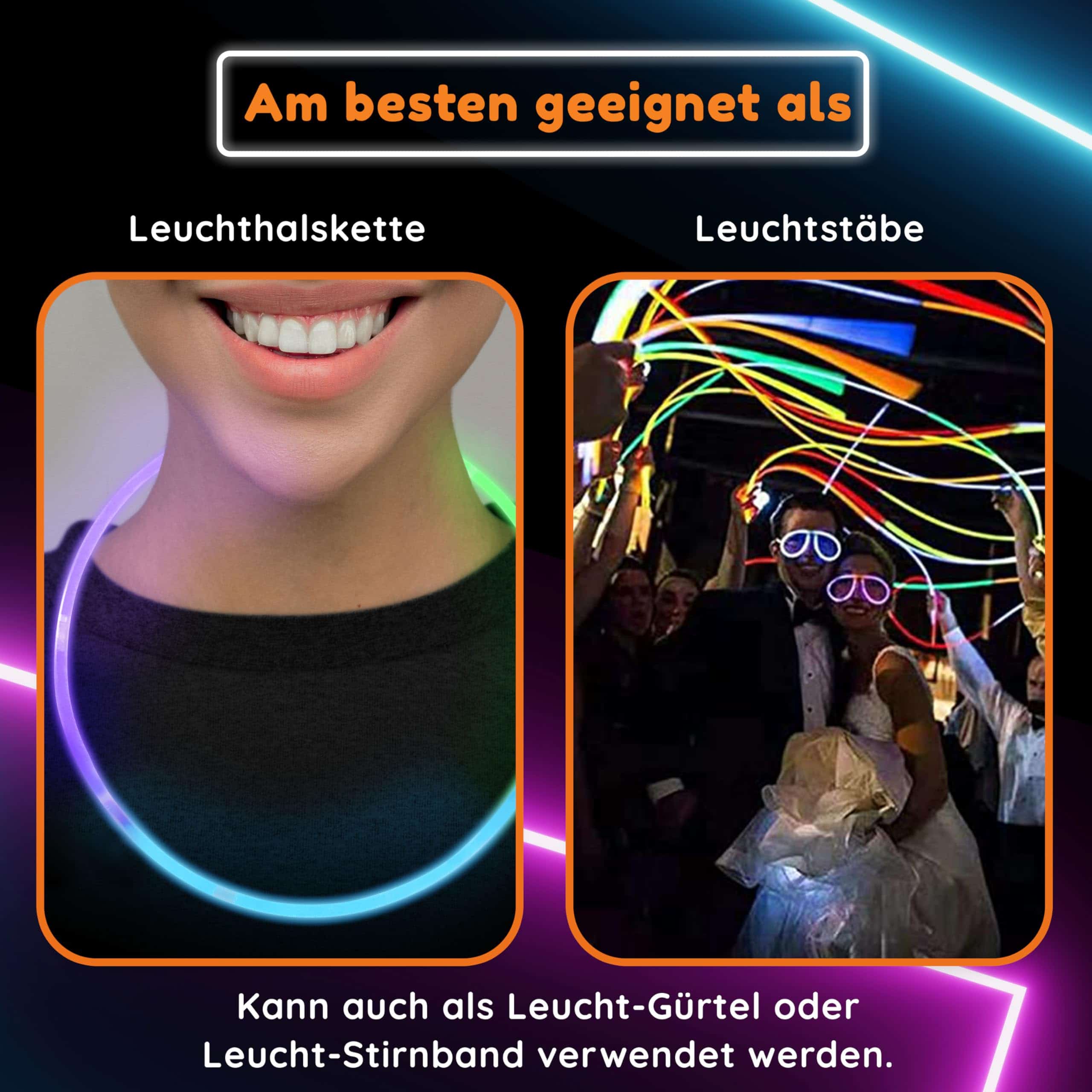 Glow Fever Glow Sticks Bulk 100ct 22'' -Multicolor - Imagen 9