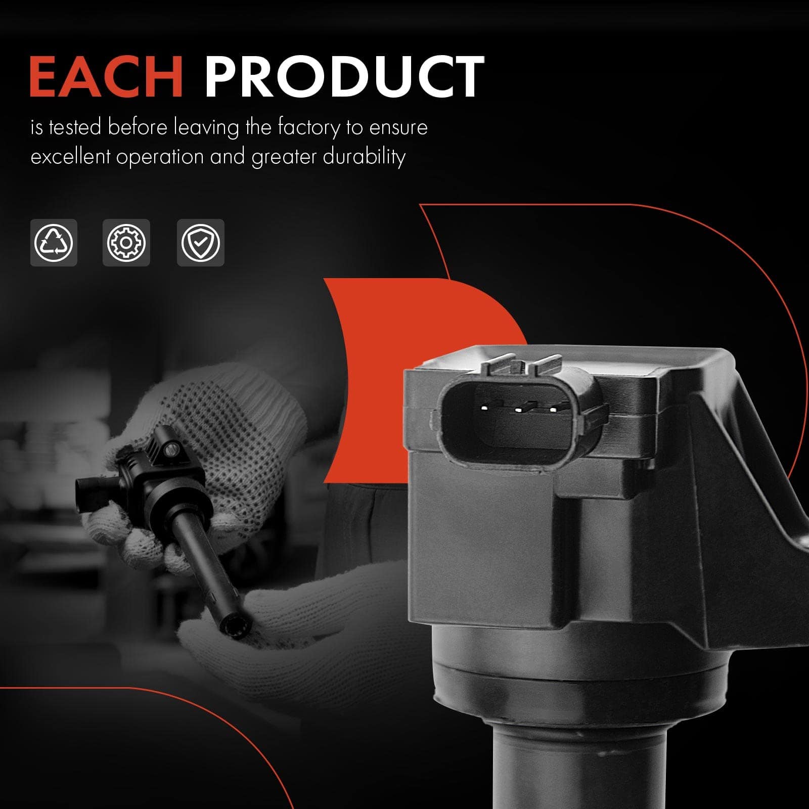 Conjunto de 4 paquetes de bobinas de encendido del motor - Imagen 7