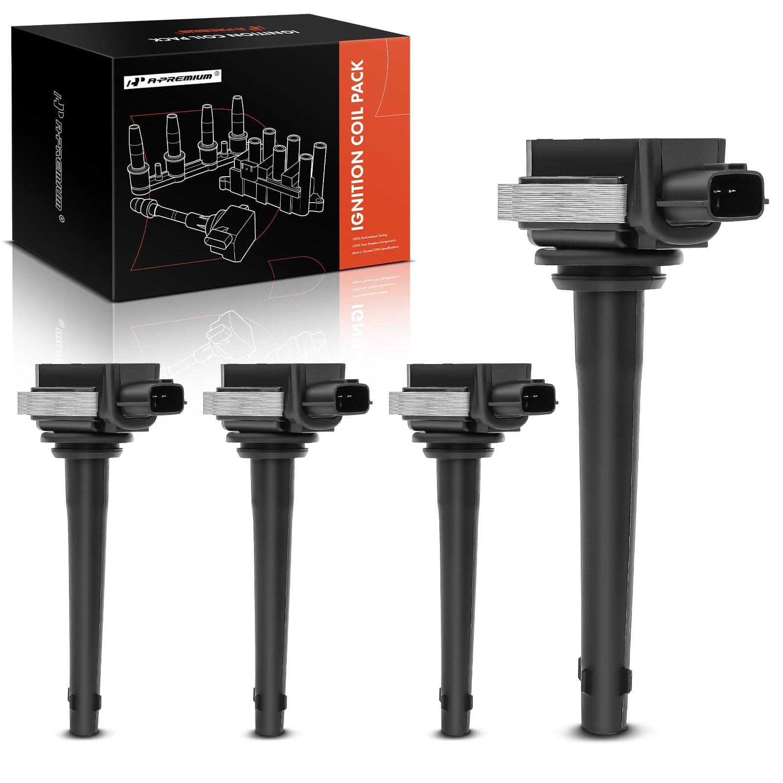 Conjunto de 4 Bobinas de Encendido para Motor A-Premium