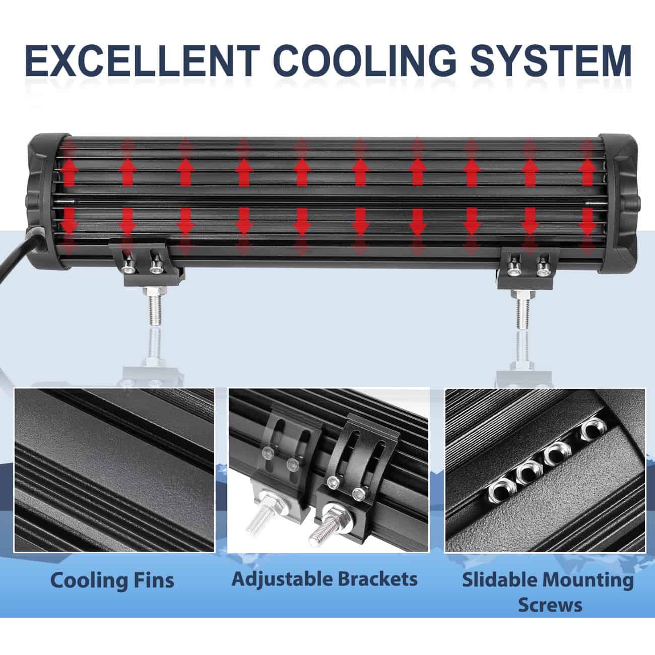 Barra de luz LED Side Shooter, Auto Power Plus 15'' 250W - Imagen 5