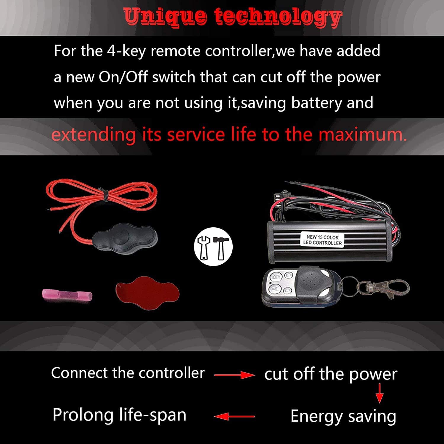 NBWDY 12Pcs Kit de Tiras de Luces LED para Vehículos y - Imagen 4