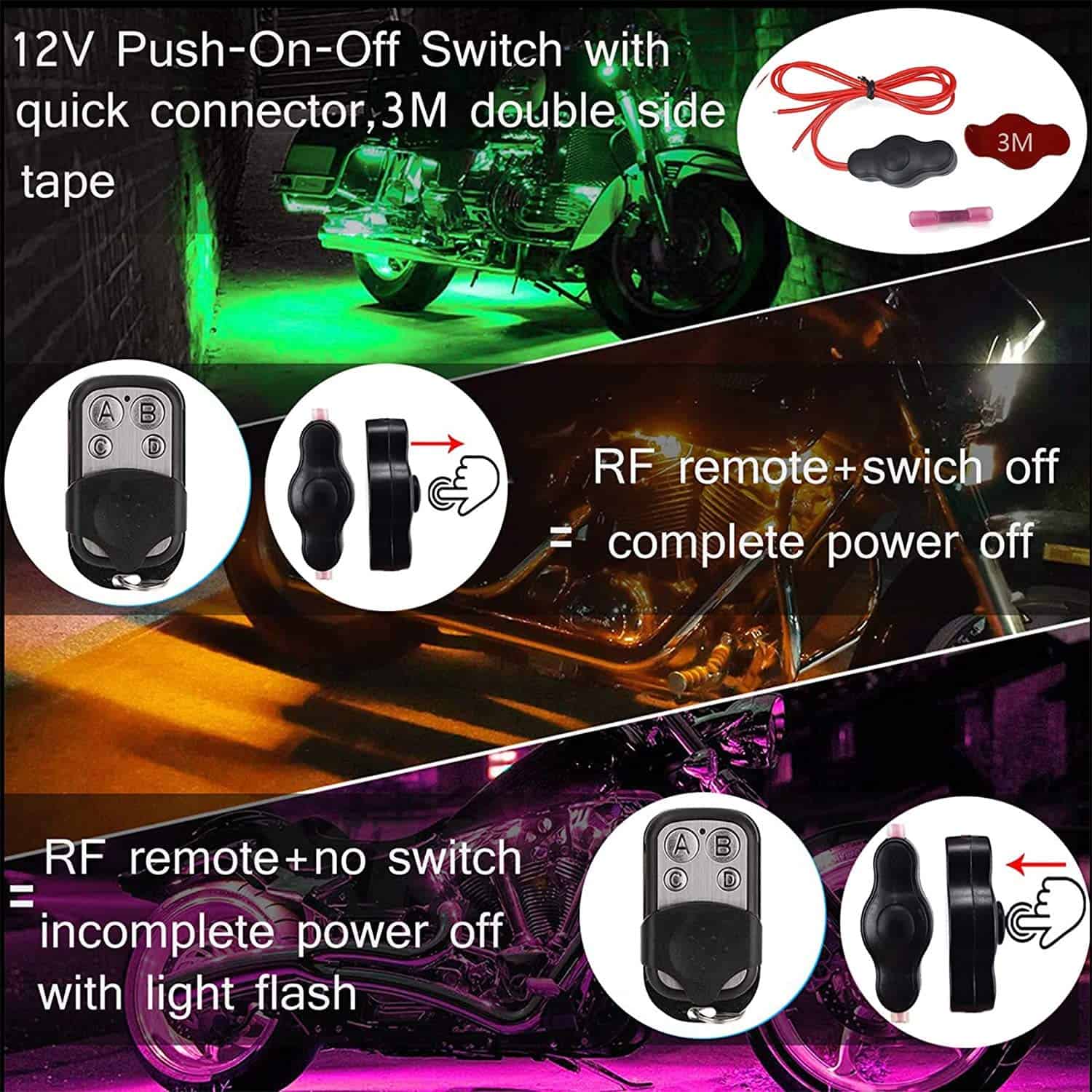 NBWDY 12Pcs Kit de Tiras de Luces LED para Vehículos y - Imagen 5