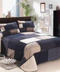 ABREEZE Edredones Colcha para Hombres Negro Edredón Colcha