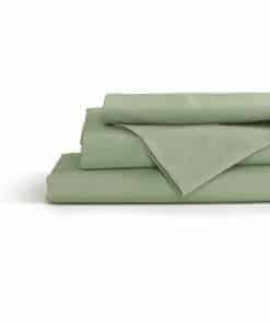 Juego de sábanas 100% algodón percal Twin Size, Verde