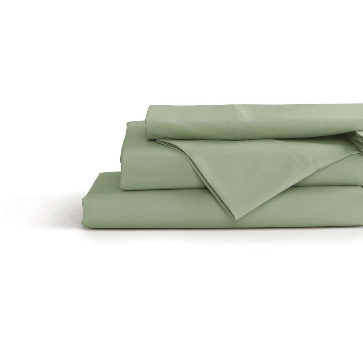 Juego de Sábanas 100% Algodón Percale Linen -Verde Salvia