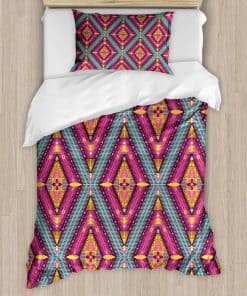 Juego de Funda Nórdica Étnica Lunarable, Patrón Colorido