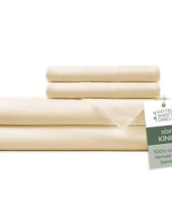 Juego de sábanas de 4 piezas Hotel Sheets -Amarillo Claro