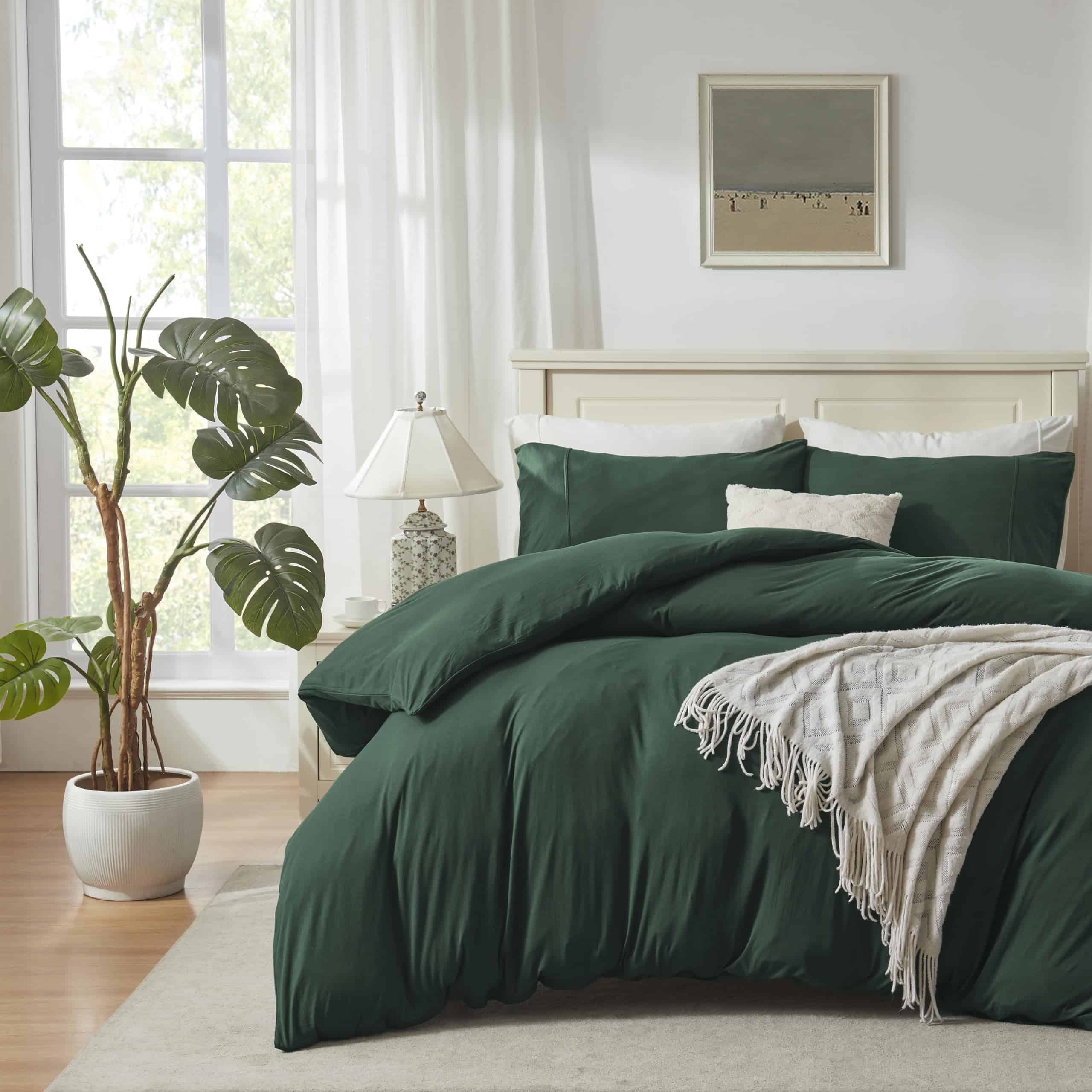 Juego de Funda de Edredón de Algodón de Jersey H HOUSEHOLD