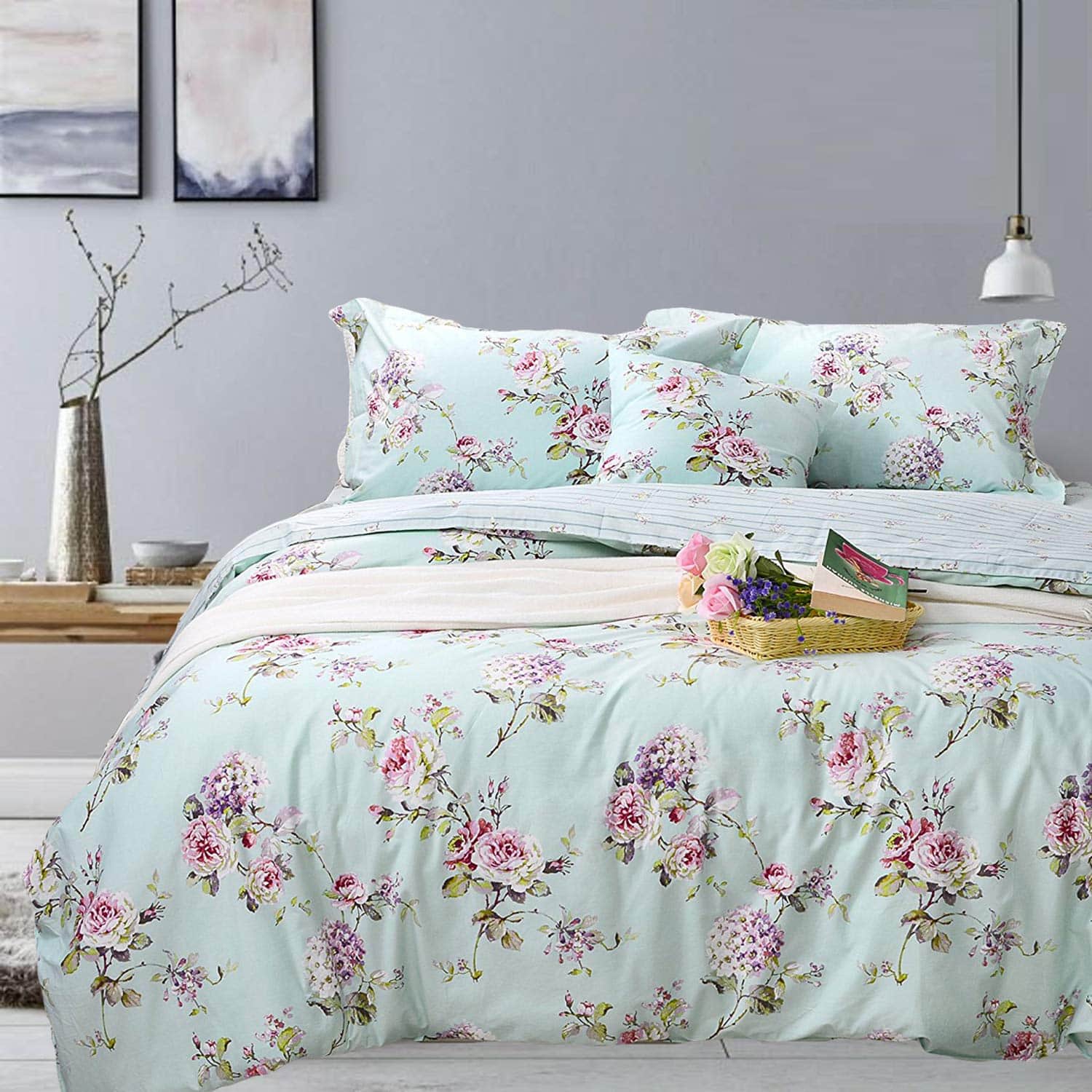 FADFAY Shabby Vintage Duvet Cover Twin XL Dorm Bedding Moda