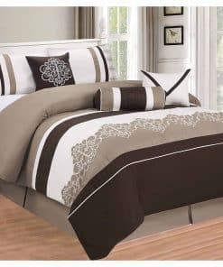 Nuevo Juego de Edredón Bordado de 7 Piezas de All American