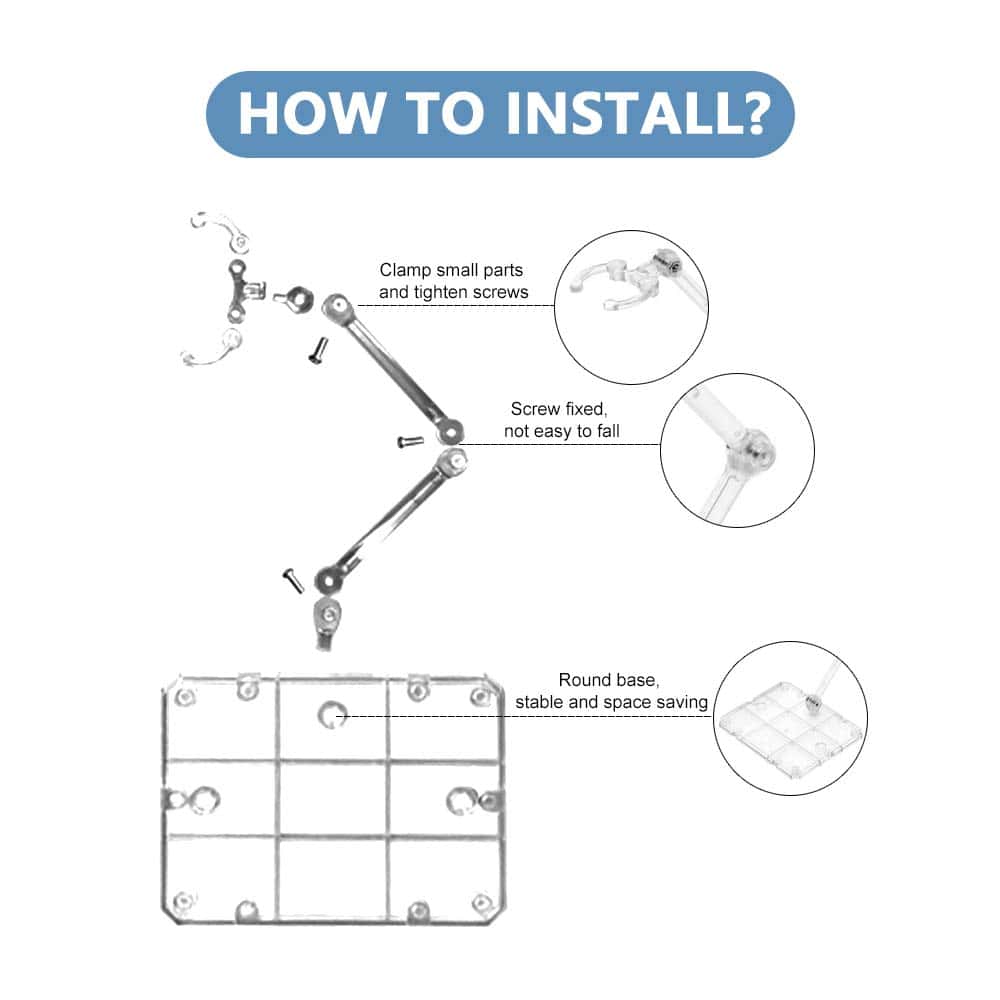 Soporte de figura de acción XISTEST, 22 PCS Montaje Soporte - Imagen 7