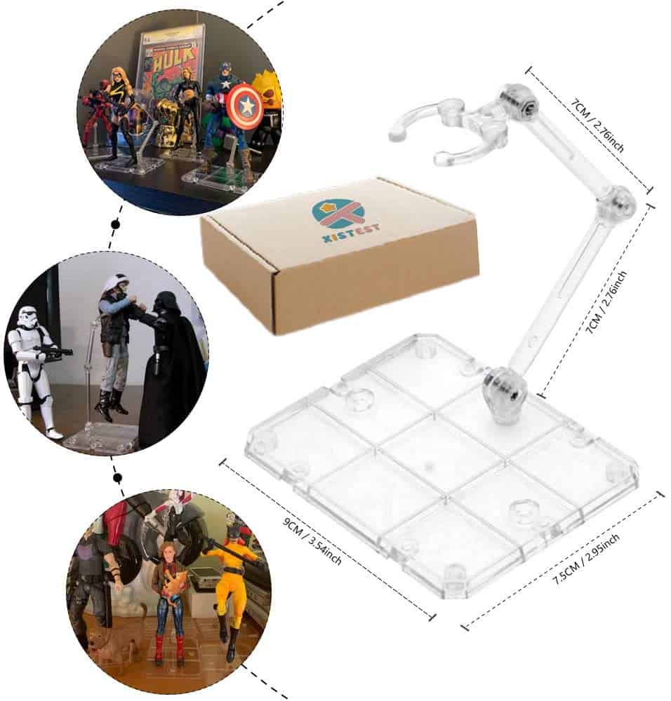 Soporte de figura de acción XISTEST, 22 PCS Montaje Soporte - Imagen 3
