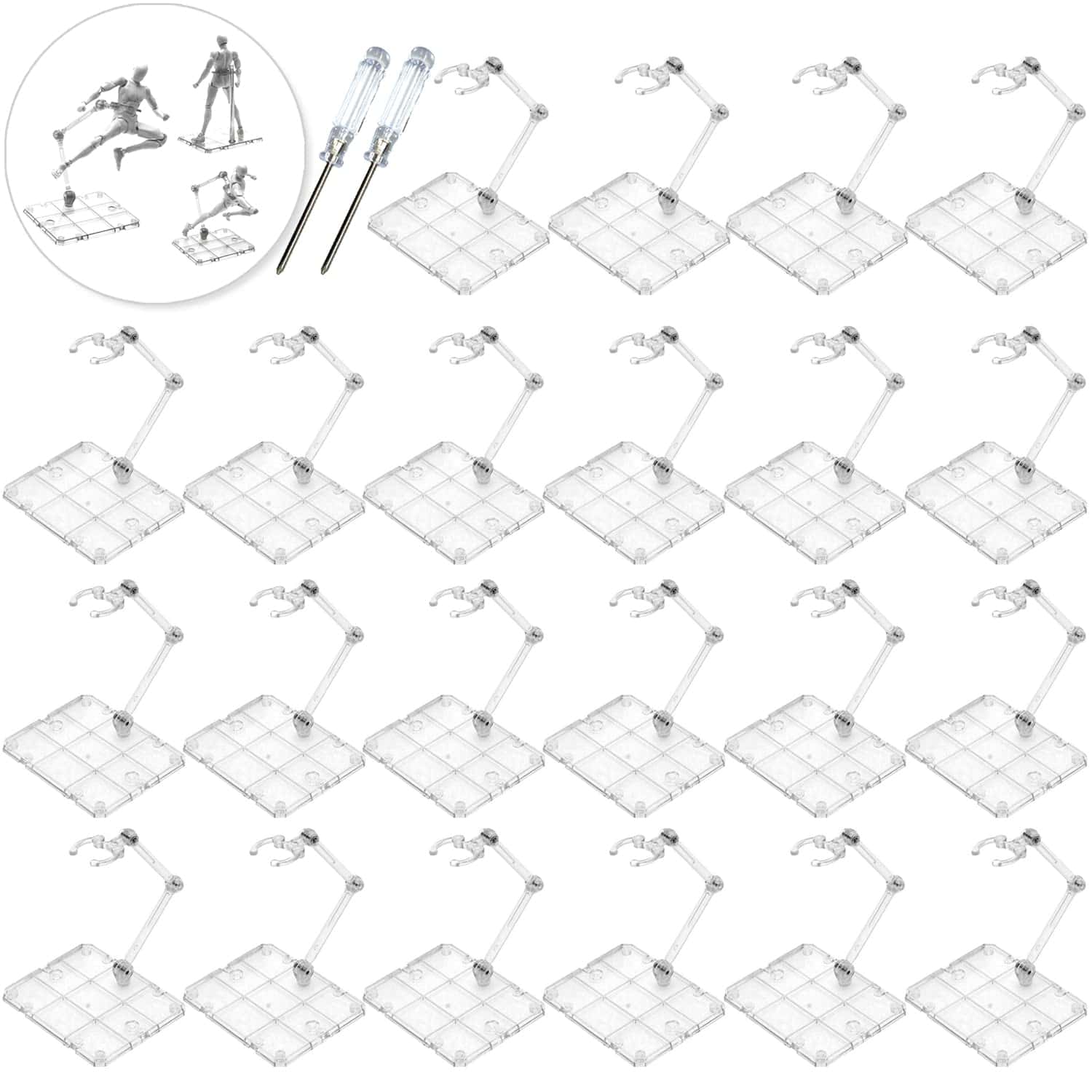 Soporte de figura de acción XISTEST, 22 PCS Montaje Soporte