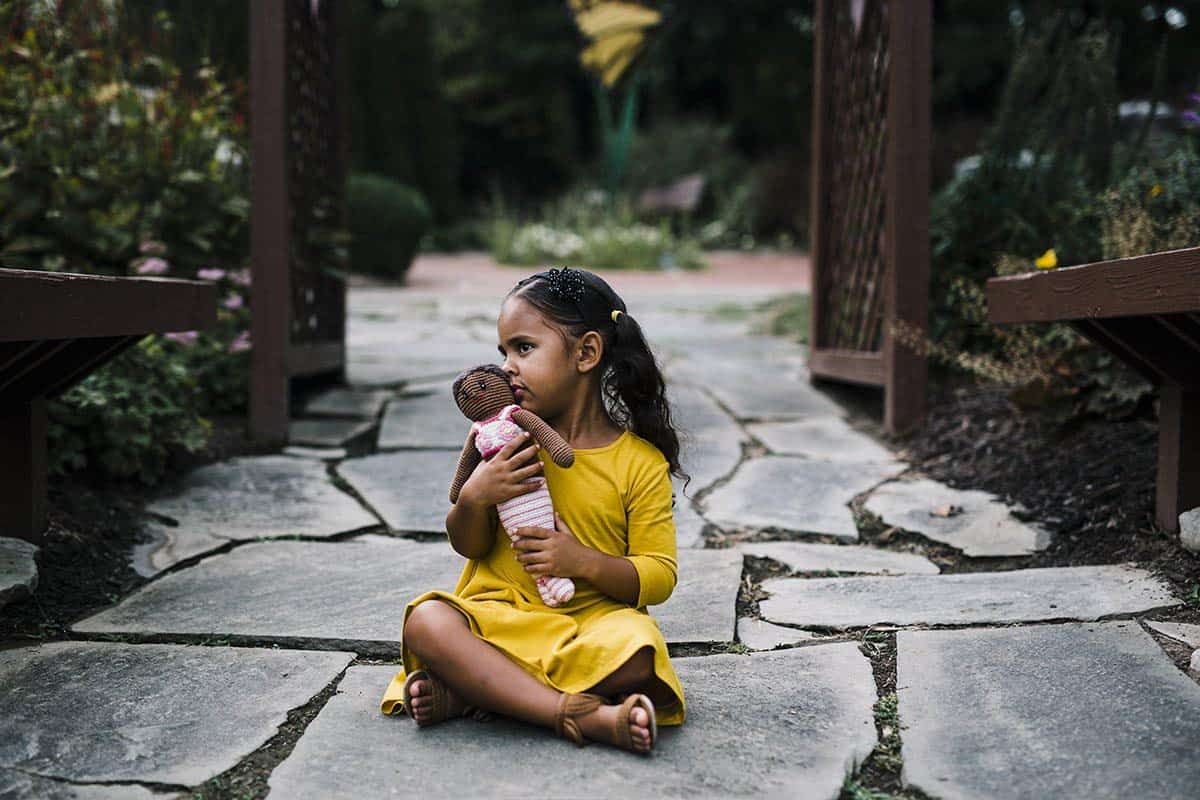 Pebble | Muñeca Sirena Hecha a Mano - Rosa a Rayas | Muñeca - Imagen 5