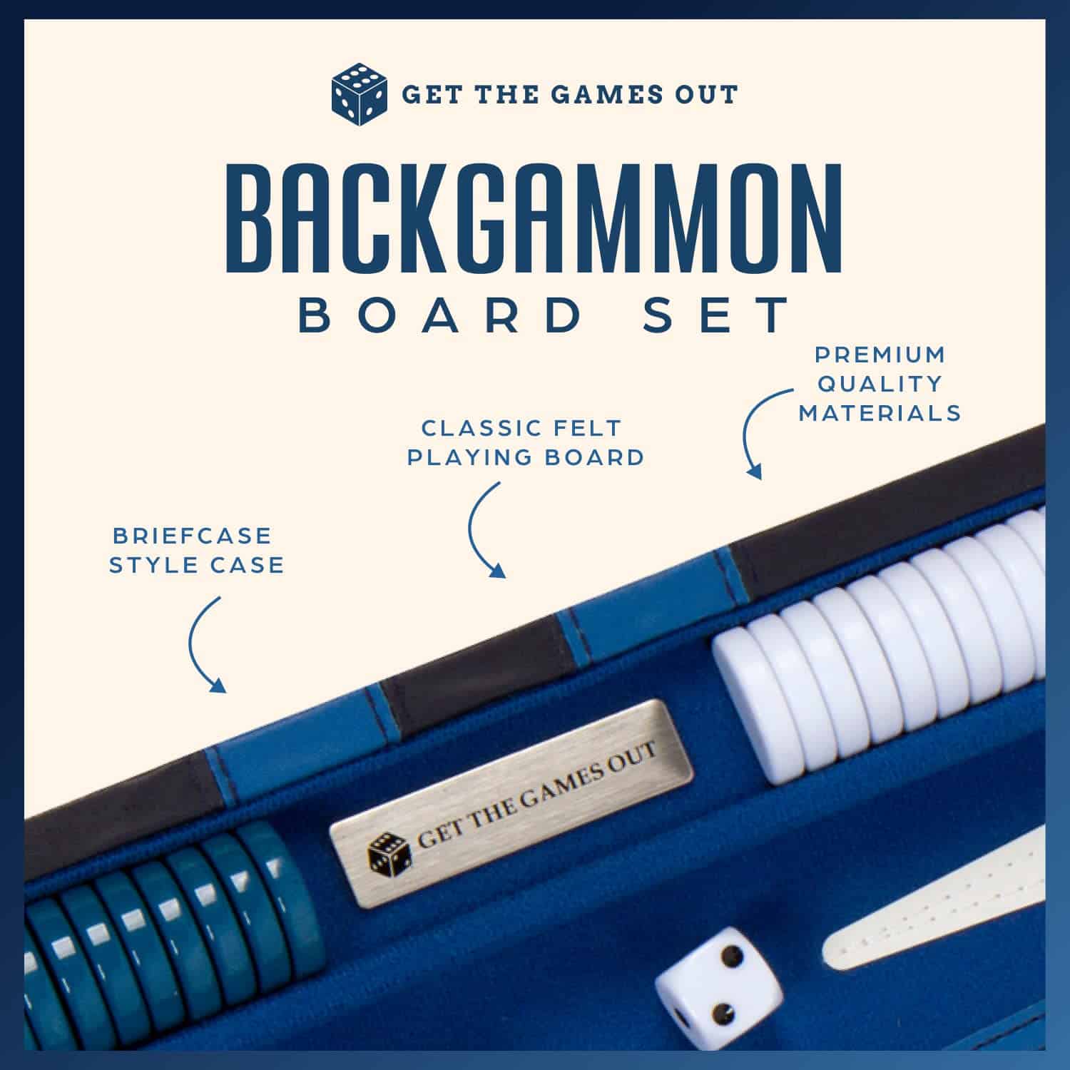 Set de Backgammon de Get The Games Out - Estuche Clásico de - Imagen 3