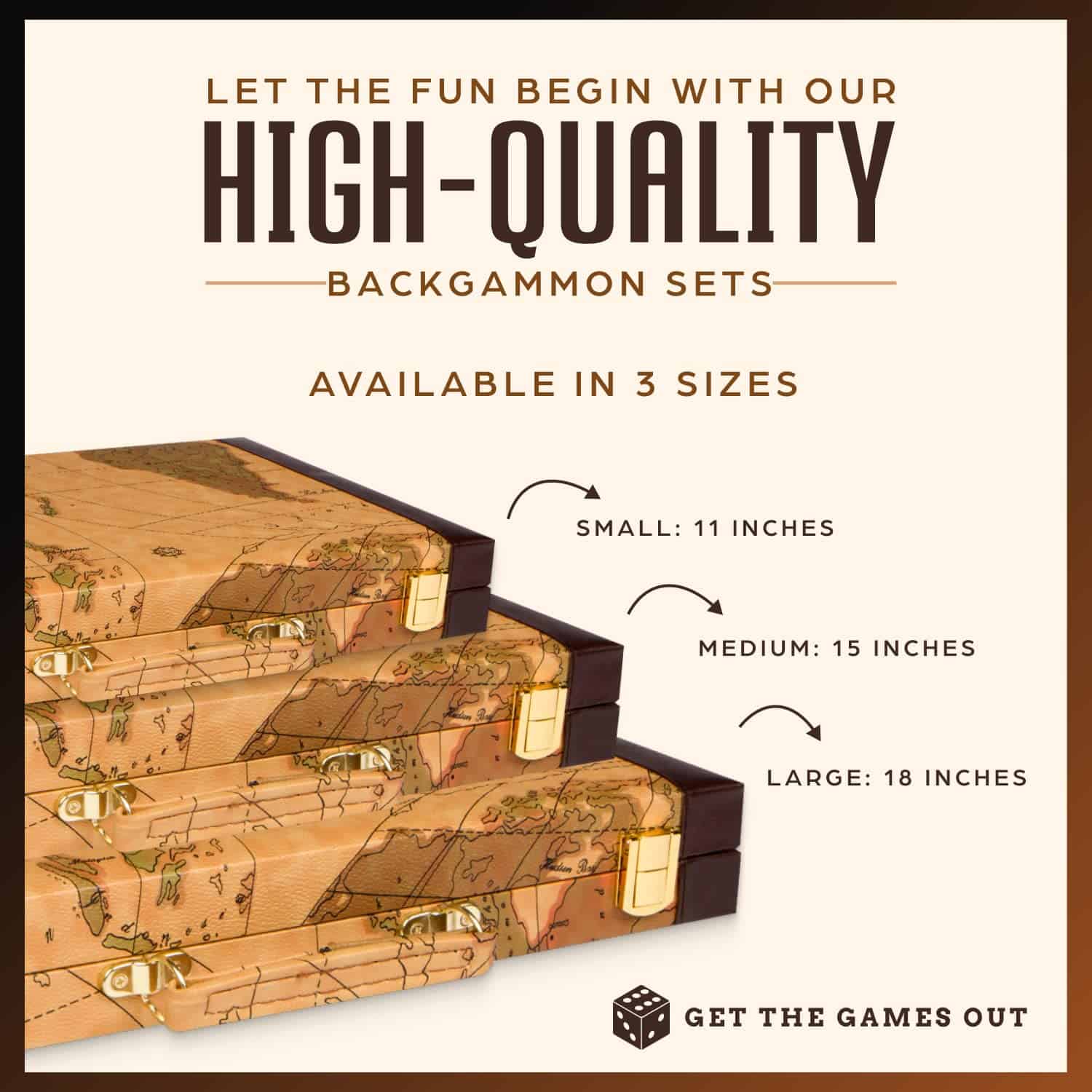 Set de Backgammon de Get The Games Out - Estuche Clásico de - Imagen 4